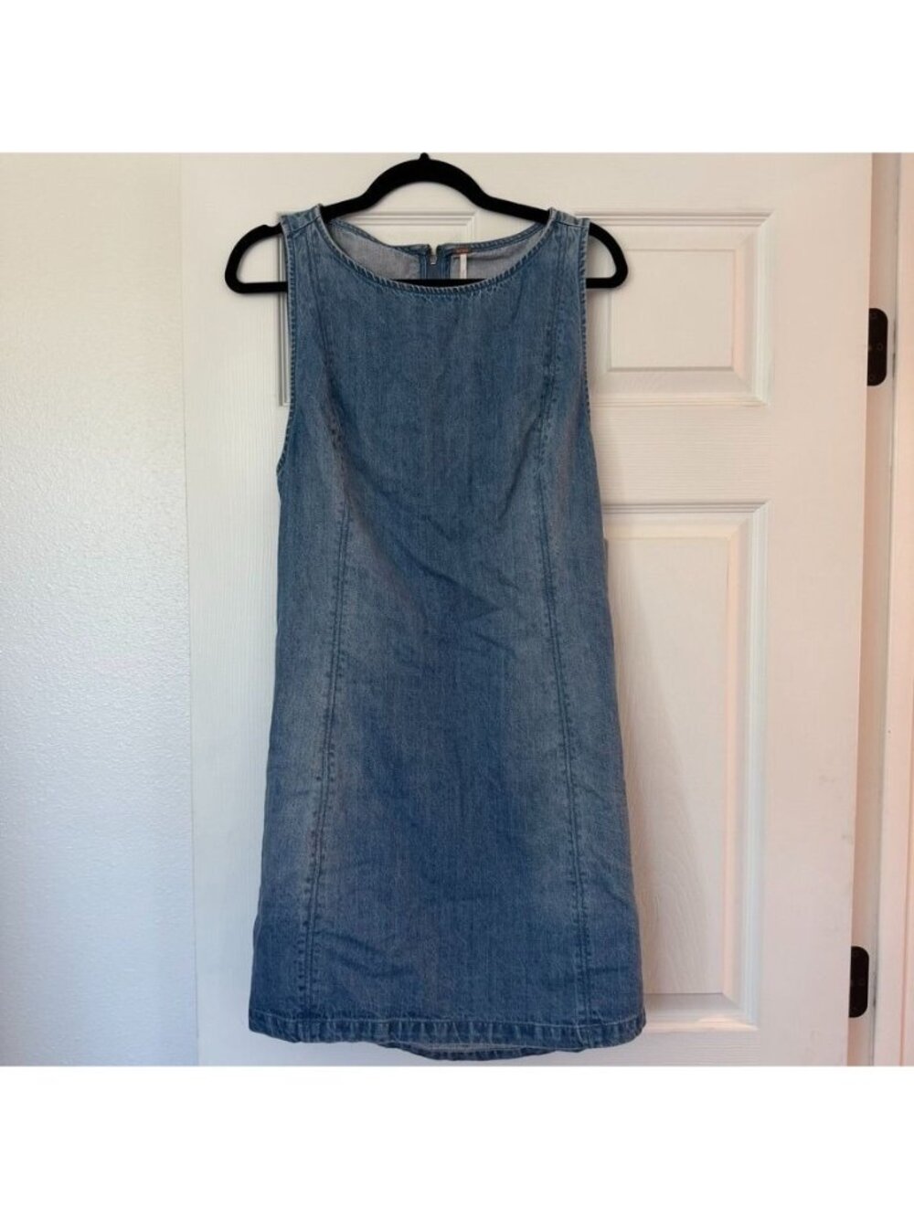 Free People Denim Cutout Mini Dress Size Large NWT